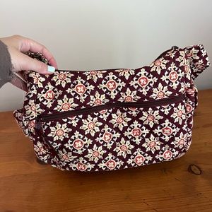 Small Vera Bradley Purse in Maroon and Orange